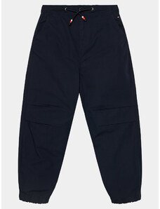 Tommy Hilfiger Spodnie materiałowe Woven Wide Pants KB0KB08703 Niebieski Regular Fit