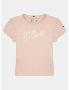 Tommy Hilfiger T-Shirt Hilfiger Script Tee S/S KG0KG07714 Różowy Regular Fit