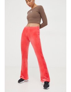 adidas Originals spodnie dresowe welurowe kolor różowy z aplikacją IT7563