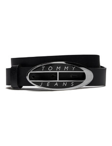 Pasek Damski Tommy Jeans Tjw Origin Belt AW0AW15840 Black BDS