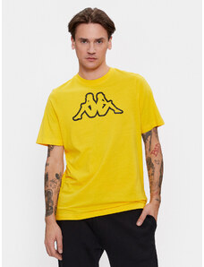 Kappa T-Shirt Cromen 303HZ70 Żółty Regular Fit