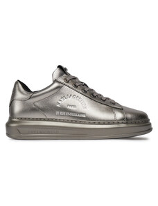 Sneakersy KARL LAGERFELD KL52538M Dk Silver Textured Lthr 1DS