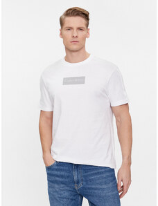 Calvin Klein T-Shirt Raised Rubber Logo T-Shirt K10K112403 Biały Regular Fit