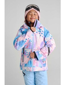 Dziewczęca zimowa kurtka narciarska Reima Posio niebiesko-różowa