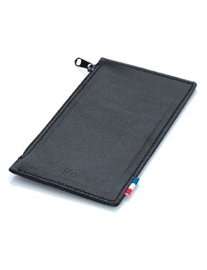 APOCOPE Skórzany portfel w kolorze czarnym - 14,5 x 8 x 0,30 cm