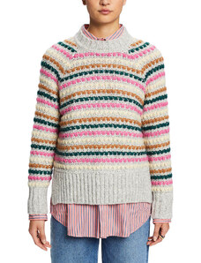 ESPRIT Sweter w kolorze szarym ze wzorem