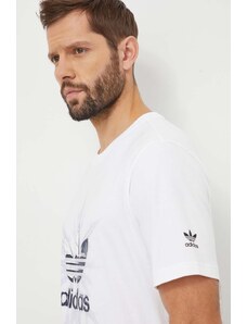 adidas Originals t-shirt bawełniany męski kolor biały z nadrukiem IR9438
