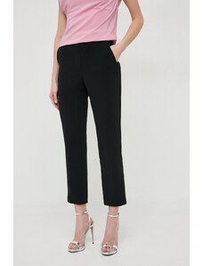 Pinko spodnie damskie kolor czarny proste high waist 102861.7624