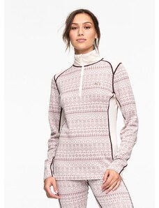 KARI TRAA Sweter "Maud" w kolorze jasnoróżowo-kremowym