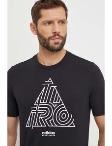 adidas t-shirt bawełniany TIRO TIRO męski kolor czarny z nadrukiem IS2877