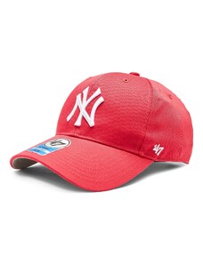 47 Brand Czapka z daszkiem MLB New York Yankees Raised Basic '47 MVP B-RAC17CTP-BE Różowy