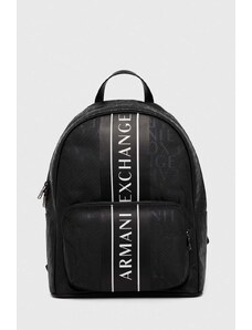 Armani Exchange plecak męski kolor czarny duży wzorzysty 952394 CC831