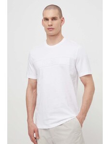 BOSS t-shirt bawełniany męski kolor biały z aplikacją 50511049