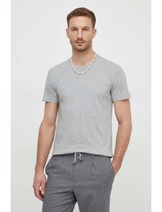 Polo Ralph Lauren t-shirt bawełniany 3-pack kolor szary gładki