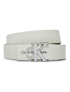 Calvin Klein Jeans Pasek Damski Monogram Hardware 30Mm K60K610281 Biały