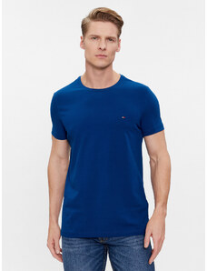 Tommy Hilfiger T-Shirt Stretch Slim Fit Tee MW0MW10800 Niebieski Slim Fit