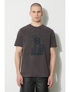 KSUBI t-shirt bawełniany portal kash ss tee męski kolor szary z nadrukiem MPS24TE014