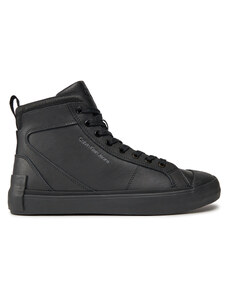 Sneakersy Calvin Klein Jeans Vulcanized Mid Laceup Mix In Uc YM0YM00900 Triple Black 0GT