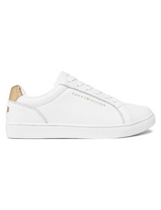 Sneakersy Tommy Hilfiger Essential Cupsole Sneaker FW0FW07908 White/Gold 0K6