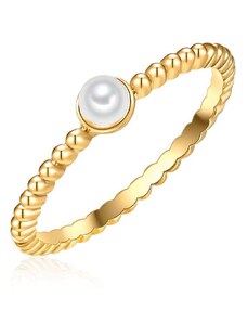 Yamato Pearls Pozłacany pierścionek z perłą