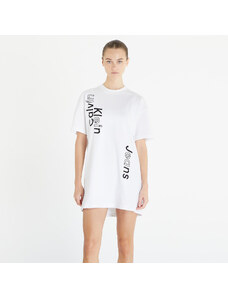 Sukienki Calvin Klein Jeans Multi Placement Logo Tee Dress Bright White