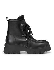 Marc O'Polo Shoes Skórzane botki zimowe "Liliam" w kolorze czarnym