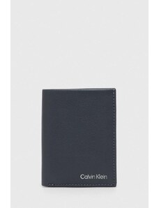 Calvin Klein portfel skórzany męski kolor szary