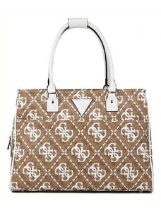 Guess Shopper bag w kolorze jasnobrązowo-białym - 45,4 x 32 x 19 cm