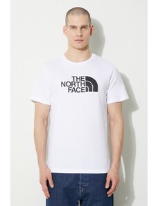 The North Face t-shirt bawełniany M S/S Easy Tee męski kolor biały z nadrukiem NF0A87N5FN41