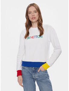 United Colors Of Benetton Bluza 3J68D1069 Biały Regular Fit