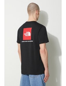 The North Face t-shirt bawełniany M S/S Redbox Tee męski kolor czarny z nadrukiem NF0A87NPJK31