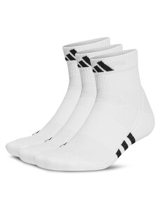 Zestaw 3 par niskich skarpet unisex adidas Mid-Cut Socks 3 Pairs HT3450 White/White/White
