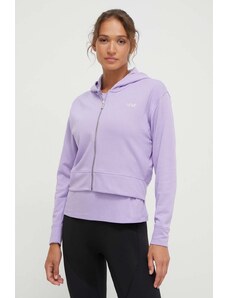 Dkny bluza damska kolor fioletowy z kapturem gładka DP3J9279