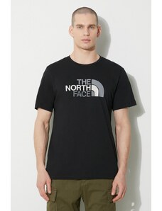 The North Face t-shirt bawełniany M S/S Easy Tee męski kolor czarny z nadrukiem NF0A87N5JK31