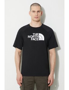 The North Face t-shirt bawełniany M S/S Raglan Easy Tee męski kolor czarny z nadrukiem NF0A87N7JK31