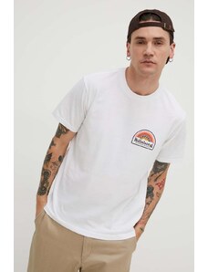 Billabong t-shirt bawełniany BILLABONG X ADVENTURE DIVISION męski kolor biały z nadrukiem ABYZT02301