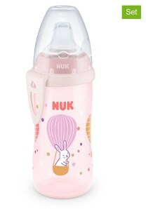 NUK Butelki (2 szt.) "Active Cup" w kolorze różowym - 300 ml