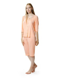 MEWA Lingerie Dwuczęściowa piżama damska Letizia na guziki