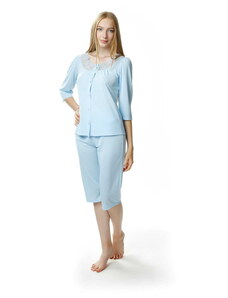 MEWA Lingerie Dwuczęściowa piżama damska Letizia na guziki