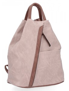 Uniwersalny Plecak Damski XL firmy Hernan HB0136-L Pudrowy Róż