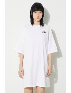 The North Face sukienka W S/S Essential Tee Dress kolor biały mini oversize NF0A87NFFN41