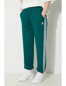 adidas Originals spodnie dresowe bawełniane Jogger Pants kolor zielony z aplikacją IR8090