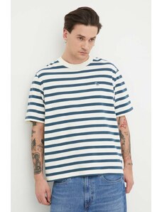 Abercrombie & Fitch t-shirt bawełniany męski kolor beżowy wzorzysty