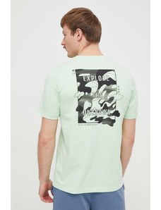 adidas t-shirt bawełniany męski kolor zielony z nadrukiem IN6237