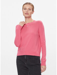 Tommy Jeans Sweter Tjw Essential Crew Neck Sweater DW0DW17254 Różowy Regular Fit