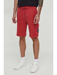 Calvin Klein Jeans szorty męskie kolor czerwony