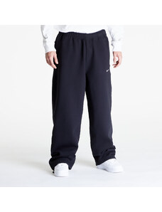 Męskie spodnie dresowe Nike Solo Swoosh Men's Open-Hem Brushed-Back Fleece Pants Black/ White