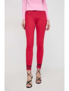 Morgan jeansy damskie kolor czerwony