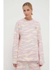 adidas by Stella McCartney bluza bawełniana damska kolor różowy wzorzysta IN3633