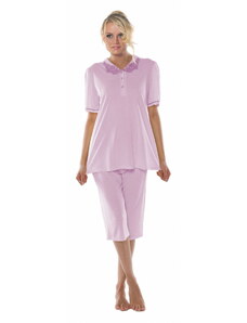 MEWA Lingerie Dwuczęściowa piżama nocna damska z kołnierzykiem